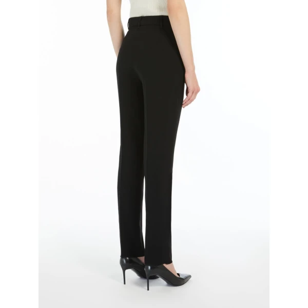 Max Mara Jerta Straight Cady Trousers in Black | Tailored pants | Luxury Shoes 