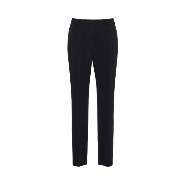 Max Mara Jerta Straight Cady Trousers in Navy | Women | Luxury Shoes 