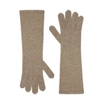 Max Mara Jock Long Cashmere Gloves in Beige | Women | Luxury Shoes 