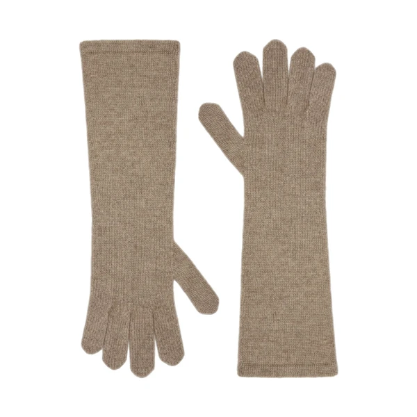 Max Mara Jock Long Cashmere Gloves in Beige | Women | Luxury Shoes 
