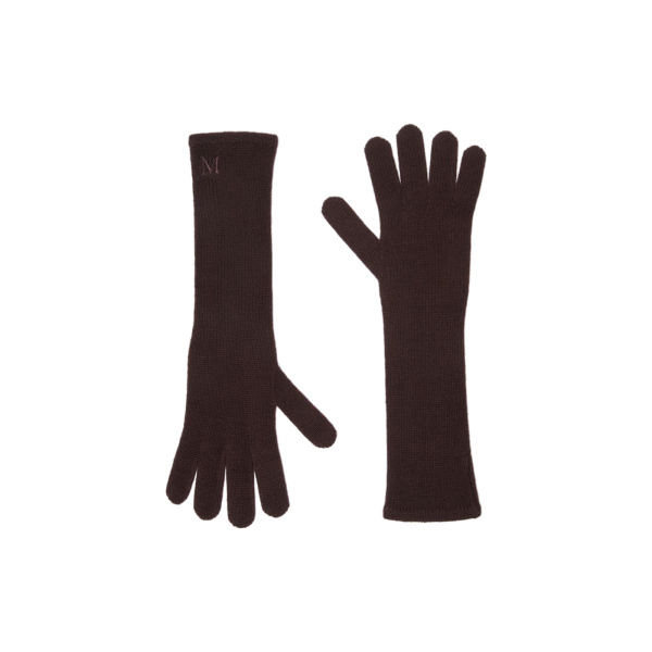 Max Mara Jock Long Cashmere Gloves in Brown | Gloves | Luxury Shoes 
