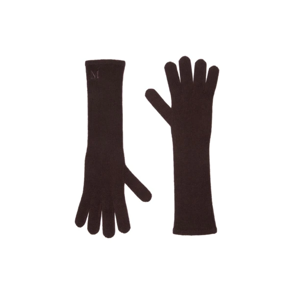 Max Mara Jock Long Cashmere Gloves in Brown | Gloves | Luxury Shoes 