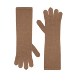 Max Mara Jock Long Cashmere Gloves in Hazelnut Brown | Gloves | Luxury Shoes 