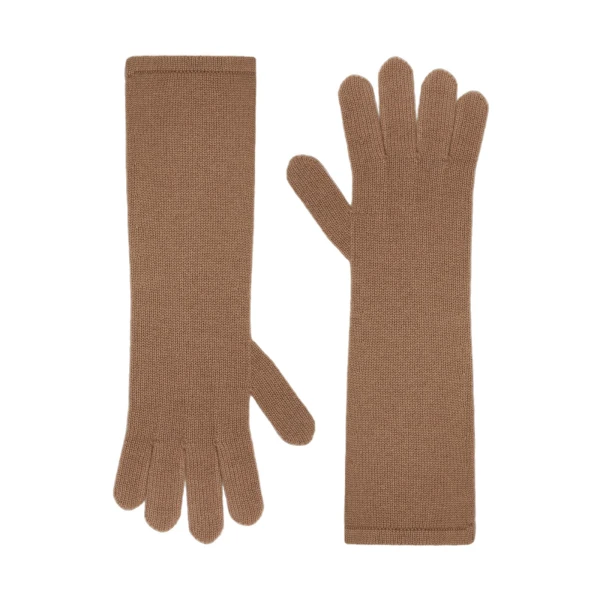 Jock Long Cashmere Gloves in Hazelnut Brown