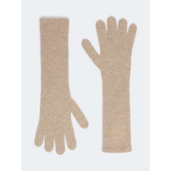 Max Mara Jock Long Cashmere Gloves in Make Up Lumiere | Gloves | Luxury Shoes 