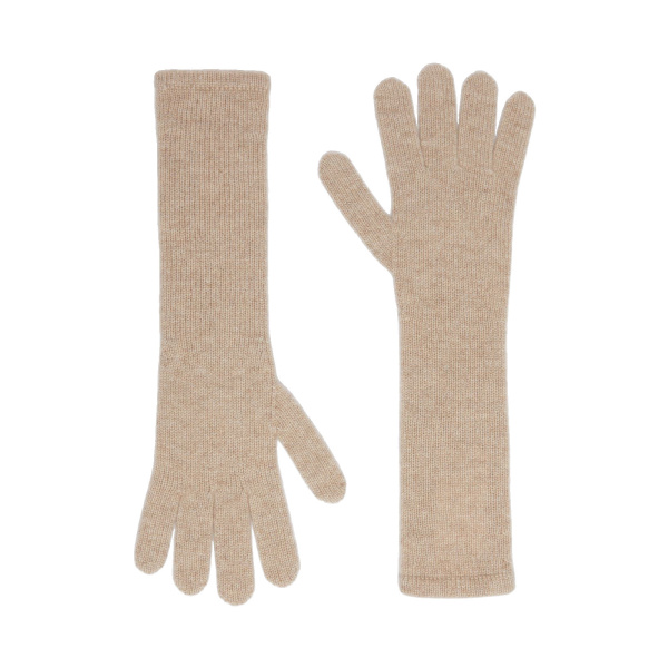 Max Mara Jock Long Cashmere Gloves in Make Up Lumiere | Gloves | Luxury Shoes 