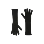 Max Mara Jock Long Cashmere Gloves in Medium Grey | Gloves | Luxury Shoes 