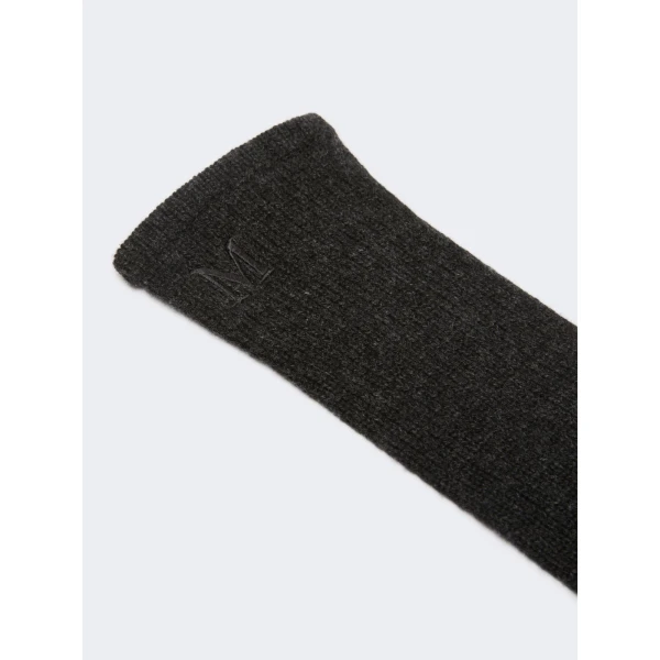Max Mara Jock Long Cashmere Gloves in Medium Grey | Gloves | Luxury Shoes 