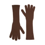 Max Mara Jock Long Cashmere Gloves in Rust | Gloves | Luxury Shoes 