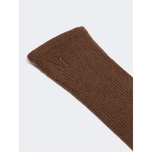 Max Mara Jock Long Cashmere Gloves in Rust | Gloves | Luxury Shoes 