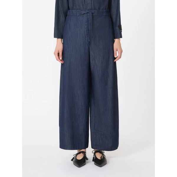 Max Mara Jour Denim Joggers in Midnight Blue | Denim | Luxury Shoes 