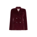Max Mara Katanga Cotton Corduroy Double-Breasted Blazer in Bordeaux | Blazers | Luxury Shoes 