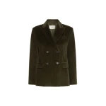 Max Mara Katanga Cotton Corduroy Double-Breasted Blazer in Khaki | Blazers | Luxury Shoes 