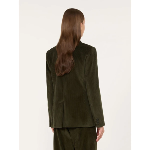 Max Mara Katanga Cotton Corduroy Double-Breasted Blazer in Khaki | Blazers | Luxury Shoes 