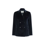 Max Mara Katanga Cotton Corduroy Double-Breasted Blazer in Navy | Blazers | Luxury Shoes 