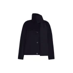 Max Mara Kate Cropped Wool Broadcloth Jacket in Black | Blazers | Luxury Shoes 