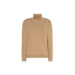 Max Mara Kiku Wool and Silk Turtleneck in Camel | Women | Luxury Shoes 