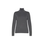 Max Mara Kiku Wool and Silk Turtleneck in Dark Grey | Turtlenecks | Luxury Shoes 