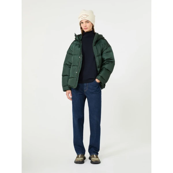 Max Mara Kiku Wool and Silk Turtleneck in Navy | Turtlenecks | Luxury Shoes 