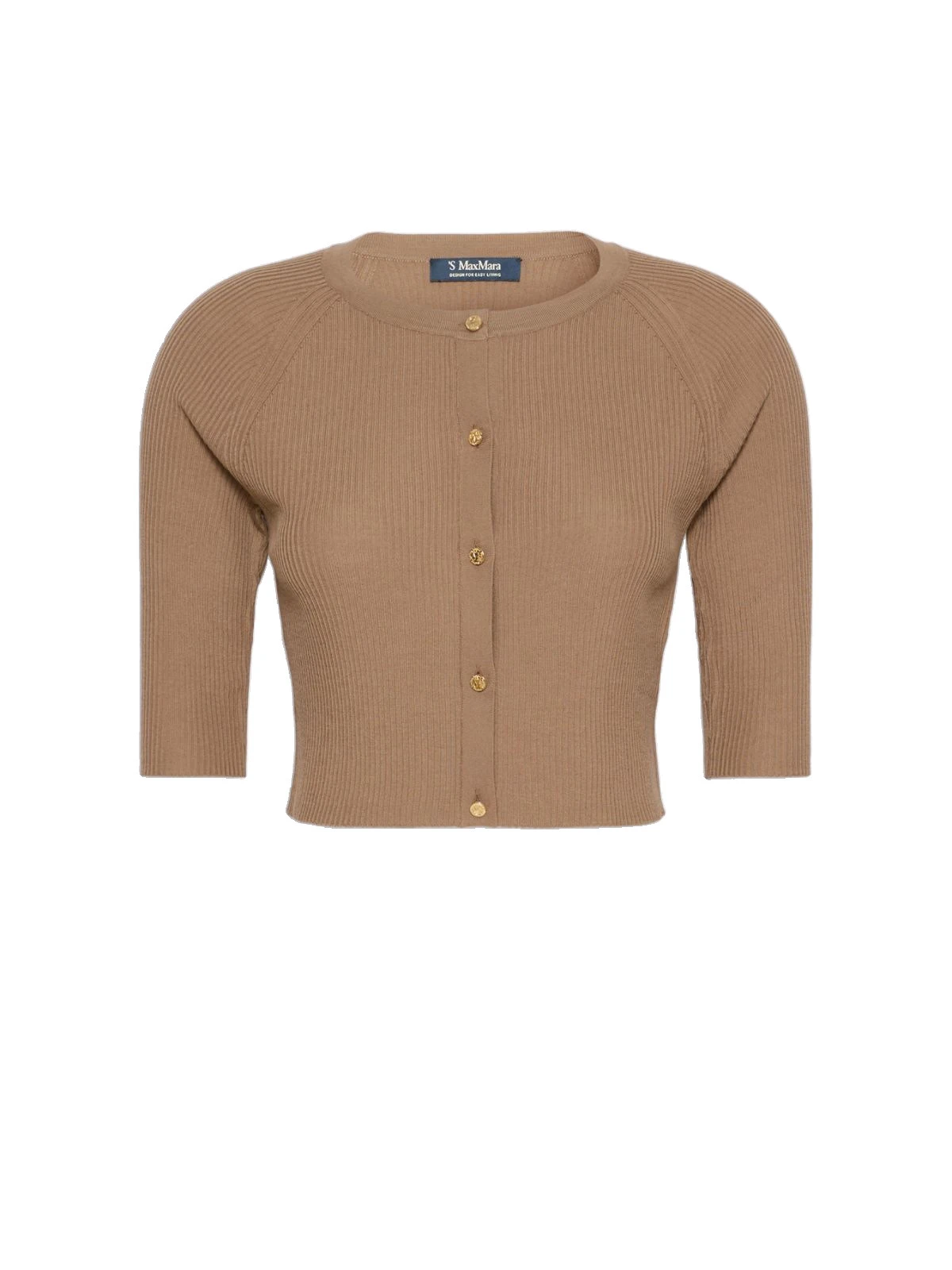 Max Mara Kiwi Cropped Wool Cardigan in Camel Max Mara Kiwi Cropped Wool Cardigan in Camel | Cardigan | Luxury Shoes
