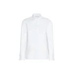 Max Mara Knut Cotton Logo Shirt in Optical White | Shirts | Luxury Shoes 