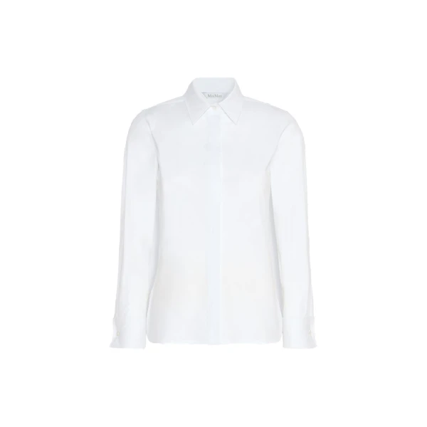 Knut Cotton Logo Shirt in Optical White