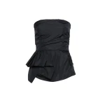 Max Mara Laccio Taffeta Corset Top in Ultramarine | Blouse | Luxury Shoes 