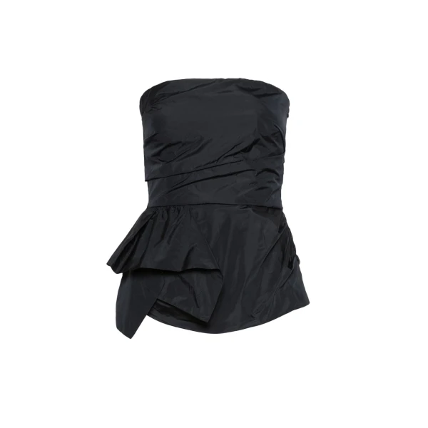 Laccio Taffeta Corset Top in Ultramarine