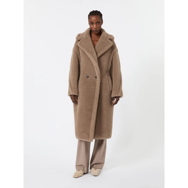 Max Mara Ladyted Cashmere Teddy Bear Icon Coat in Sand | Wool Coat | Luxury Shoes 