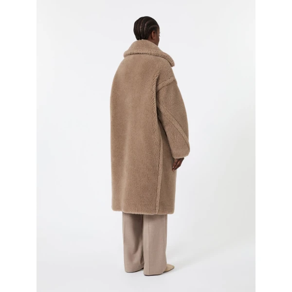 Max Mara Ladyted Cashmere Teddy Bear Icon Coat in Sand | Wool Coat | Luxury Shoes 