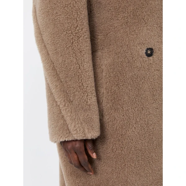Max Mara Ladyted Cashmere Teddy Bear Icon Coat in Sand | Wool Coat | Luxury Shoes 