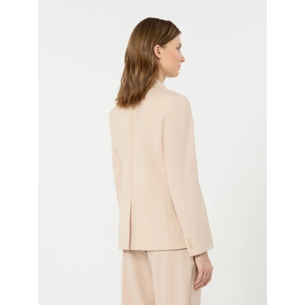 Max Mara Lamine Single-Breasted Stretch Wool Blazer in Powder Pink | Blazers | Luxury Shoes 