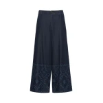 Max Mara Lampada Laser-Cut Denim Jeans in Navy | Denim | Luxury Shoes 