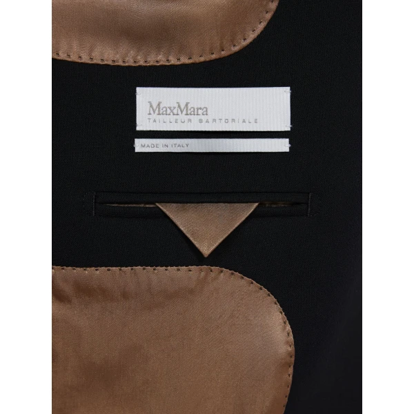 Max Mara Lampada Wool Cady Blazer in Black | Blazers | Luxury Shoes 