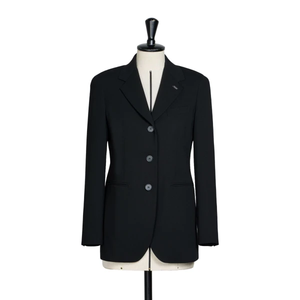 Max Mara Lampada Wool Cady Blazer in Black | Blazers | Luxury Shoes 