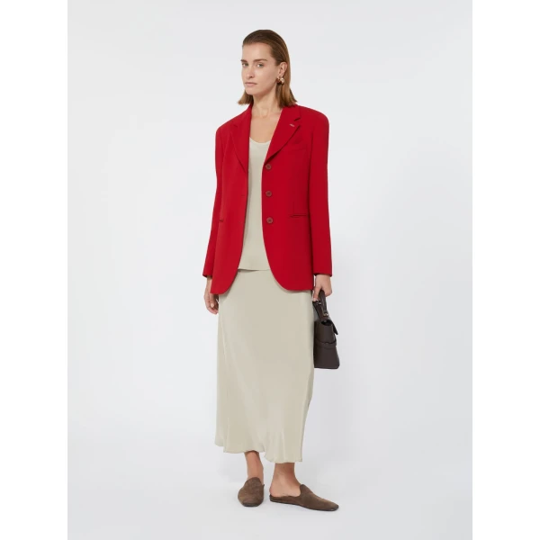 Max Mara Lampada Wool Cady Blazer in Red | Blazers | Luxury Shoes 