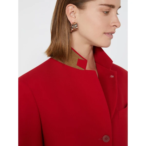 Max Mara Lampada Wool Cady Blazer in Red | Blazers | Luxury Shoes 