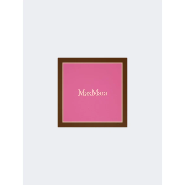 Max Mara Lampara Printed Silk Pocket Square in Antique Rose | Scarves | Luxury Shoes 