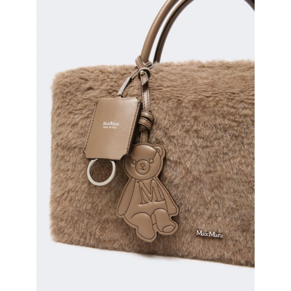 Max Mara Large Alpaca and Cashmere Teddy Boston Bag in Beige Golden | Totes & Top-Handle Bags | Luxury Shoes 