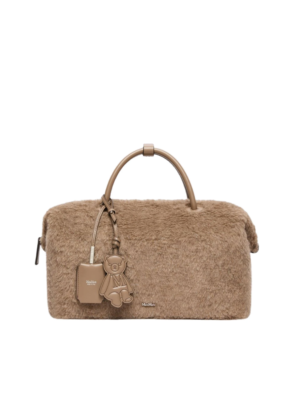 Max Mara Large Alpaca and Cashmere Teddy Boston Bag in Beige Golden Max Mara Large Alpaca and Cashmere Teddy Boston Bag in Beige Golden | Totes & Top-Handle Bags | Luxury Shoes