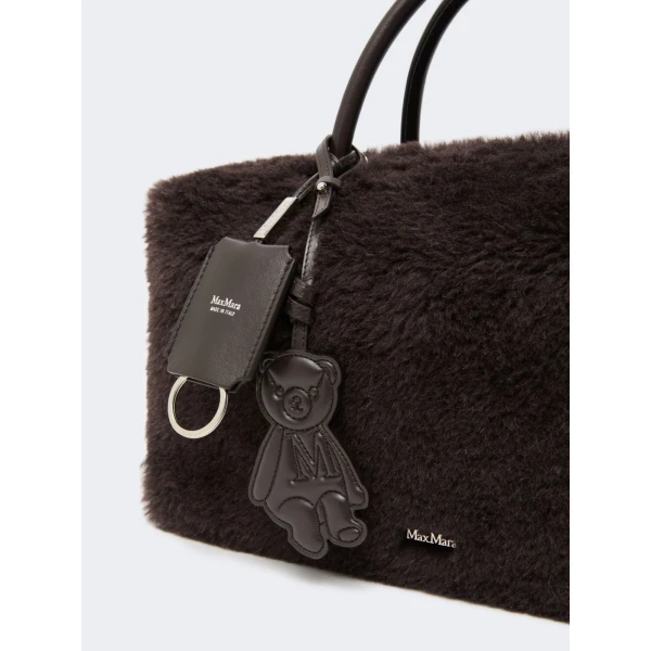 Max Mara Large Alpaca and Wool Teddy Boston Bag in Brown | Totes & Top-Handle Bags | Luxury Shoes 