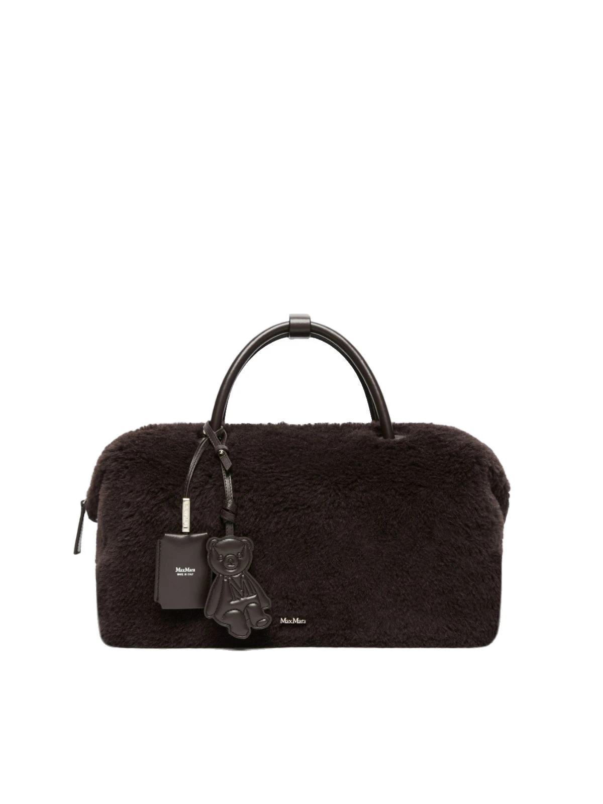 Max Mara Large Alpaca and Wool Teddy Boston Bag in Brown Max Mara Large Alpaca and Wool Teddy Boston Bag in Brown | Totes & Top-Handle Bags | Luxury Shoes