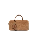 Max Mara Large Camel Teddy Boston Bag in Camel | Totes & Top-Handle Bags | Luxury Shoes 