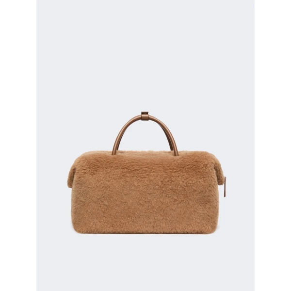 Max Mara Large Camel Teddy Boston Bag in Camel | Totes & Top-Handle Bags | Luxury Shoes 