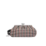 Max Mara Large Pasticcino Bag in Jacquard, Coffee | Clutch Bags | Luxury Shoes 