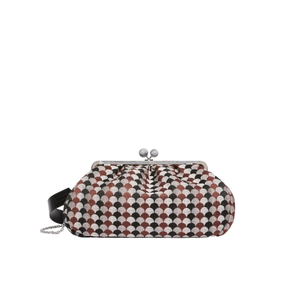 Large Pasticcino Bag in Jacquard, Coffee