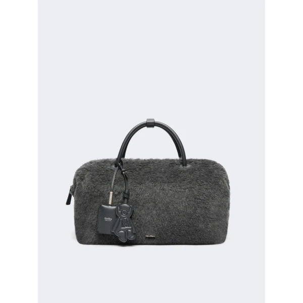 Max Mara Large Teddy Boston Bag in Medium Grey | Totes & Top-Handle Bags | Luxury Shoes 