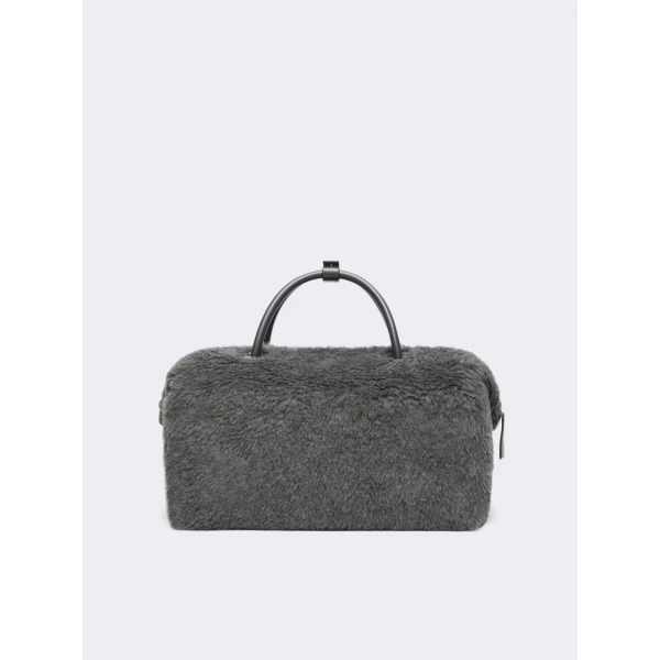 Max Mara Large Teddy Boston Bag in Medium Grey | Totes & Top-Handle Bags | Luxury Shoes 