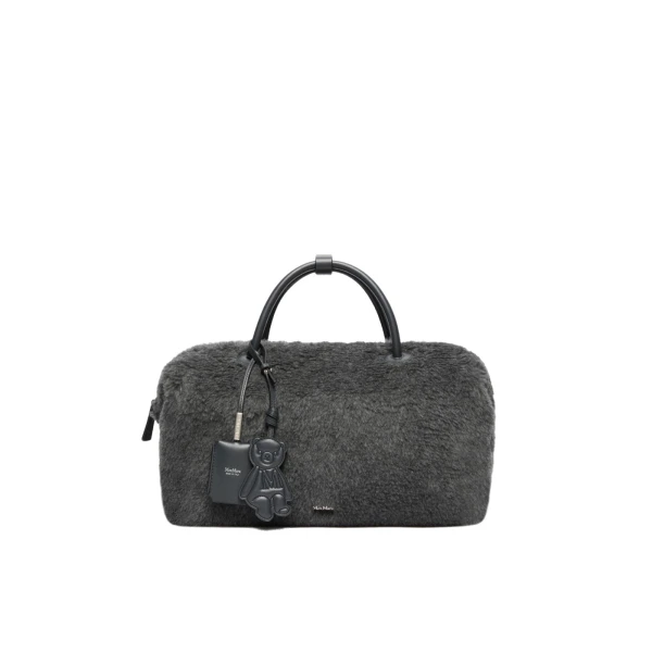 Large Teddy Boston Bag in Medium Grey