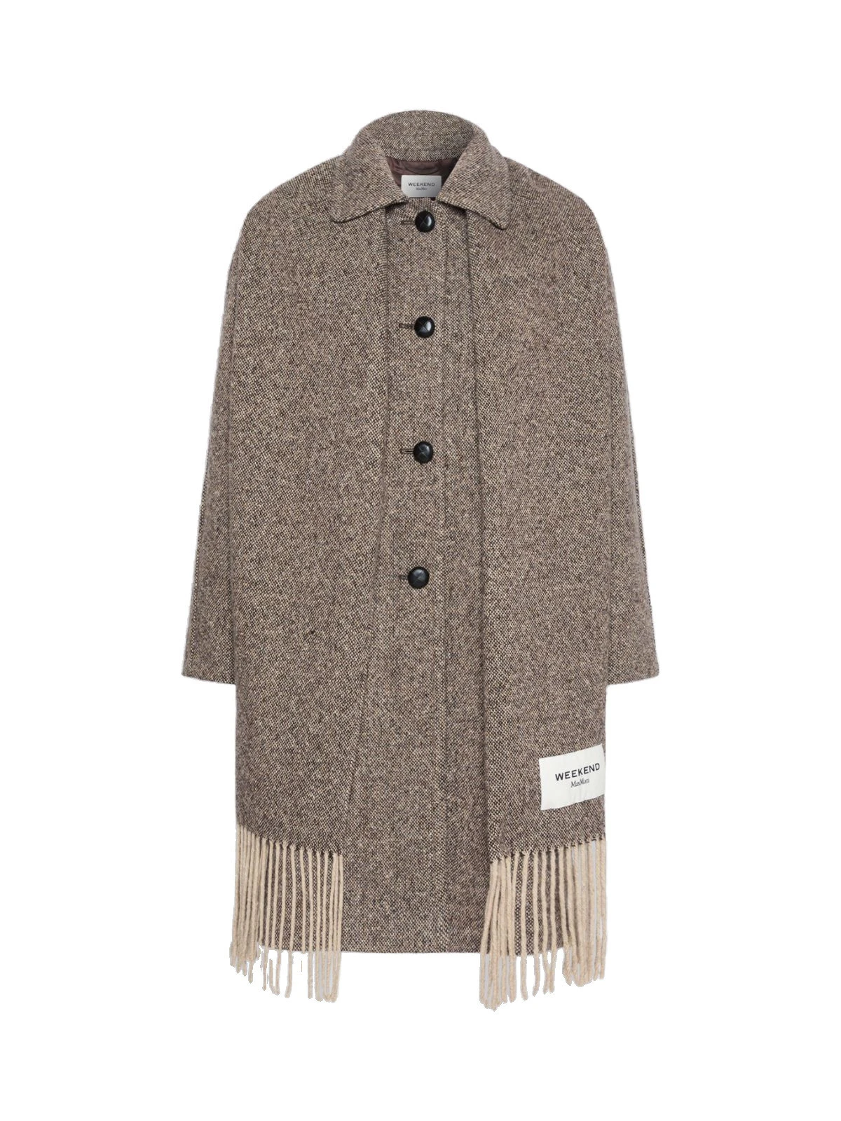 Max Mara Latino Wool-Blend Tweed Coat with Scarf in Brown Max Mara Latino Wool-Blend Tweed Coat with Scarf in Brown | Wool Coat | Luxury Shoes